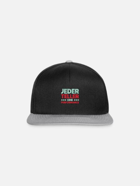 Jeder Teller Eine Performance - Snapback Cap - Schwarz/Grau