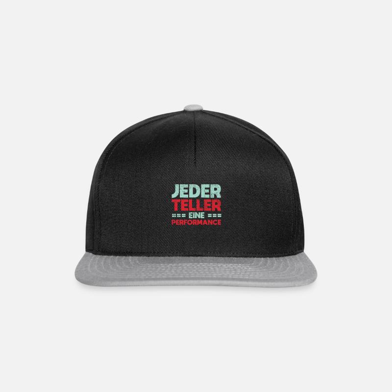Jeder Teller Eine Performance - Snapback Cap - Schwarz/Grau