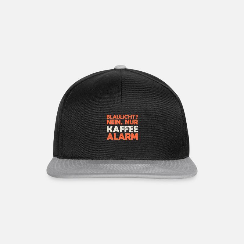Blaulicht? Nein, Nur Kaffeealarm - Snapback Cap - Schwarz/Grau