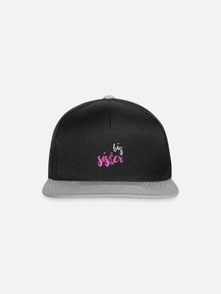 Große Schwester - Snapback Cap - Schwarz/Grau