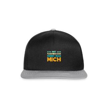 Mit Fugenmassen Kennt Man Mich - Snapback Cap - Schwarz/Grau - Vorne