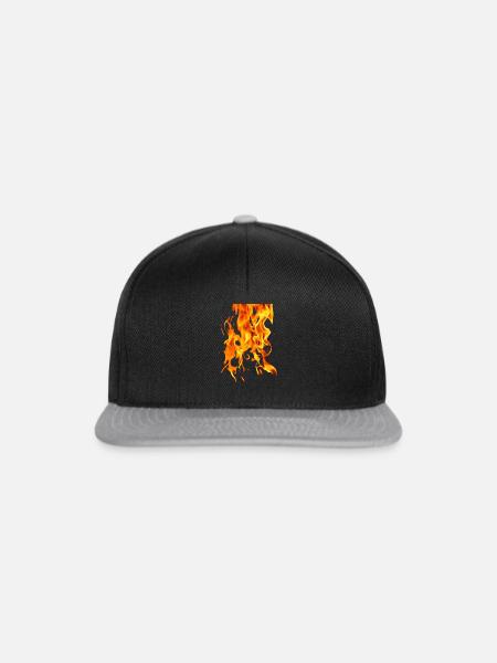 Feuer - Snapback Cap - Schwarz/Grau