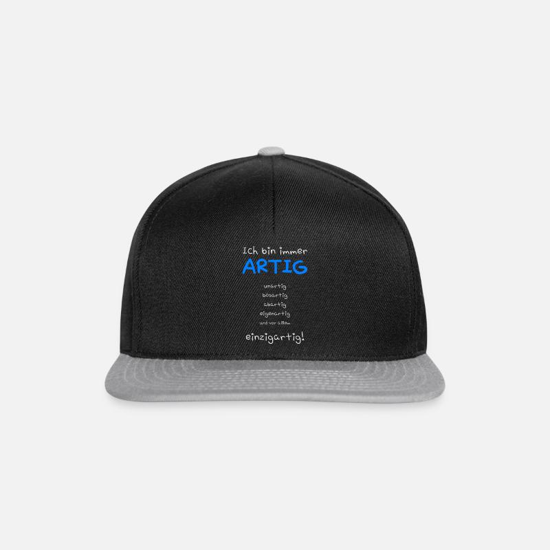 Geschenkidee Lustiger Spruch Witzig und Cool - Snapback Cap - Schwarz/Grau