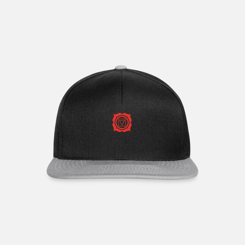 Wurzel-Chakra - Snapback Cap - Schwarz/Grau