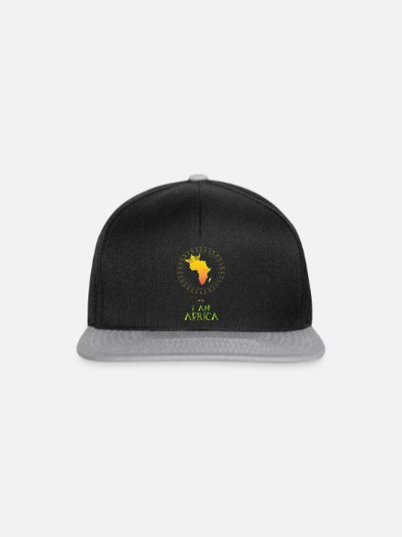 Afrikanischer Kontinent - Snapback Cap - Schwarz/Grau