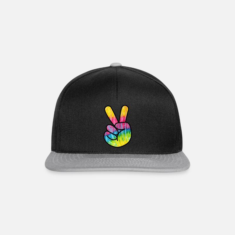Peace Out! - Snapback Cap - Schwarz/Grau