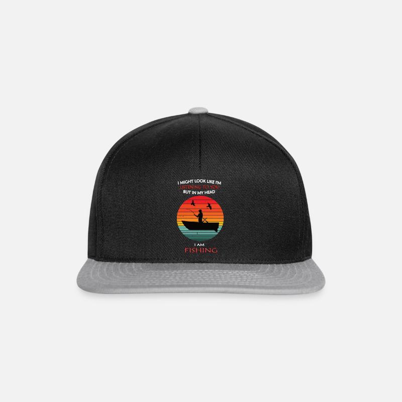 Pêche - Casquette snapback - noir/gris