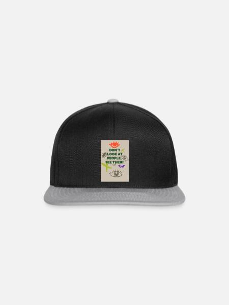 Gesehen werden! - Snapback Cap - Schwarz/Grau