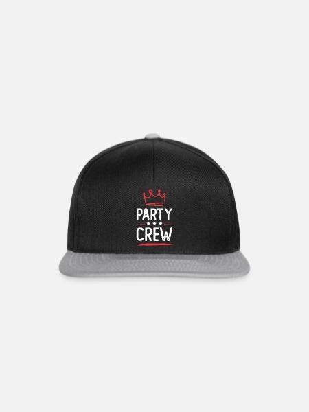 Party Crew - Snapback Cap - Schwarz/Grau