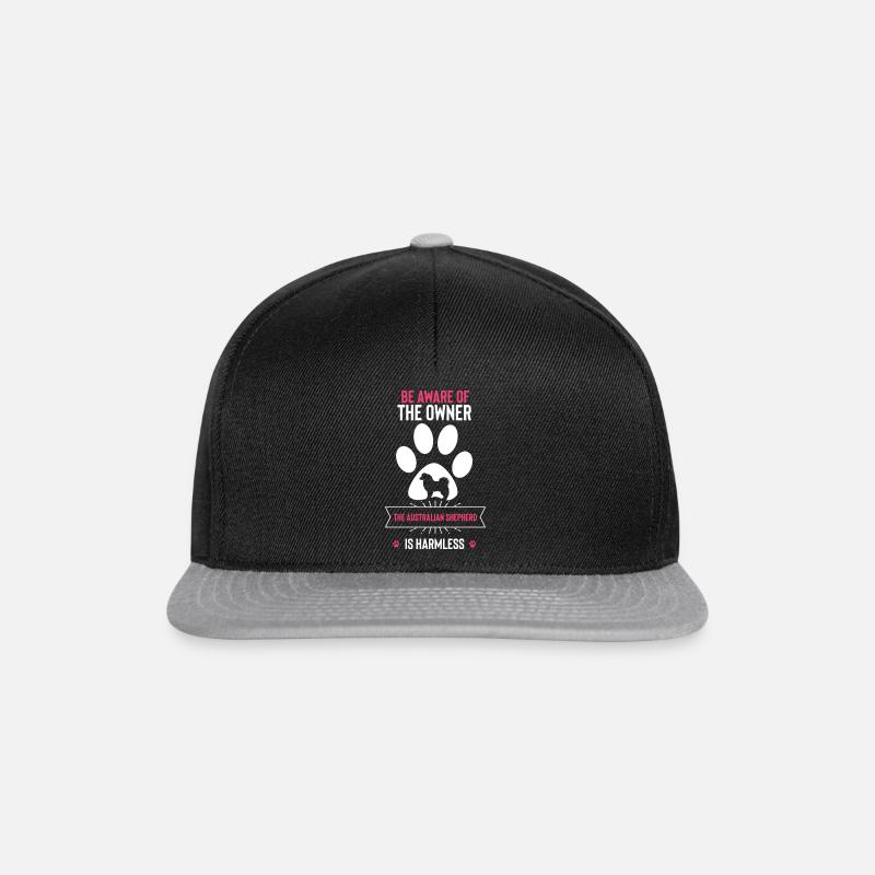 Australian Shepherd Geschenk - Snapback Cap - Schwarz/Grau