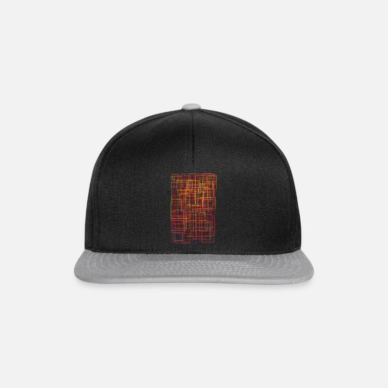 Muster - Feuer Farben Teppich - Snapback Cap - Schwarz/Grau
