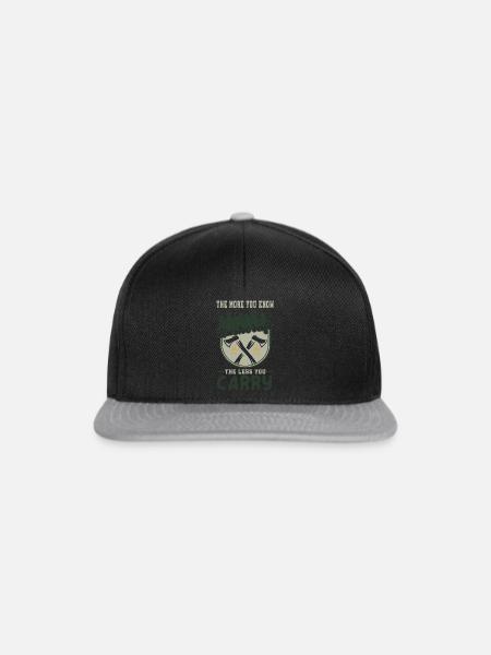 Bushcraft Wildnis Natur Survival Spruch - Snapback Cap - Schwarz/Grau