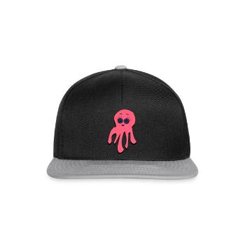 Rosa Krake - Snapback Cap - Schwarz/Grau - Vorne