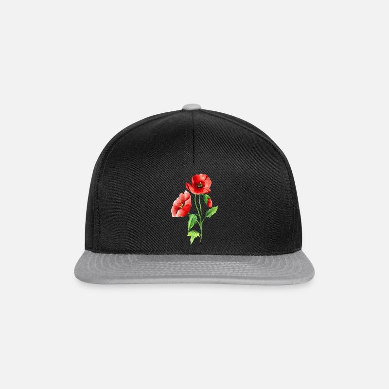 Flowers - Snapback Cap - black/grey