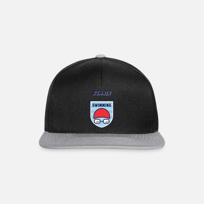Sommer Swimming - Snapback Cap - Schwarz/Grau
