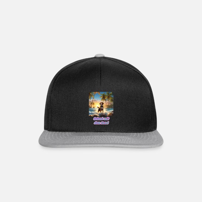 Urlaub mit deinem Hund - Snapback Cap - Schwarz/Grau