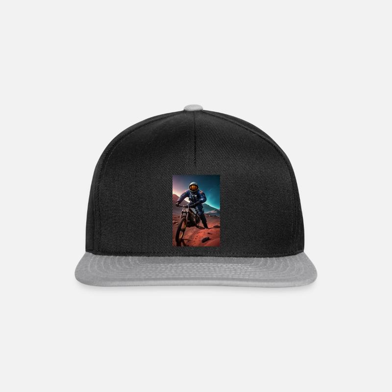 Biker on an alien planet - Snapback Cap - Schwarz/Grau