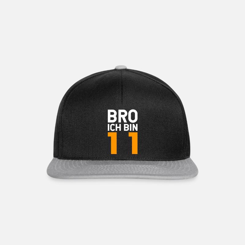 11. Geburtstag Geschenk fun 11 Jahre Junge - Snapback Cap - Schwarz/Grau