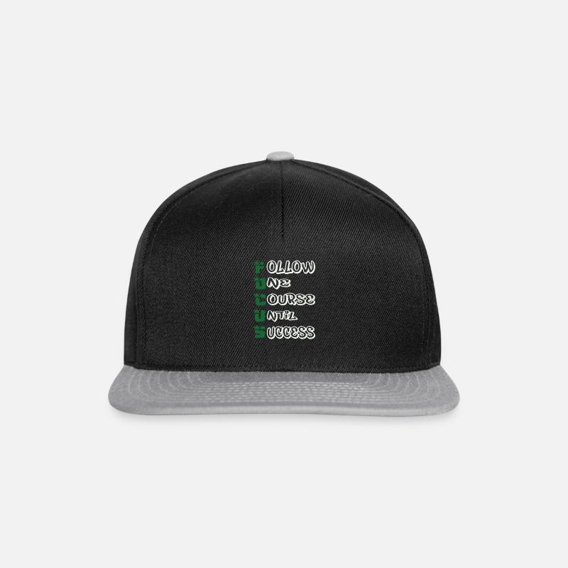 Focus qoutes - Snapback Cap - black/grey