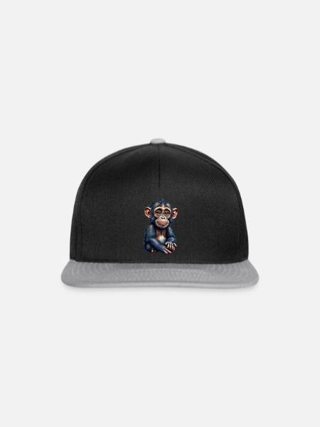 Affe Affe - Snapback Cap - Schwarz/Grau