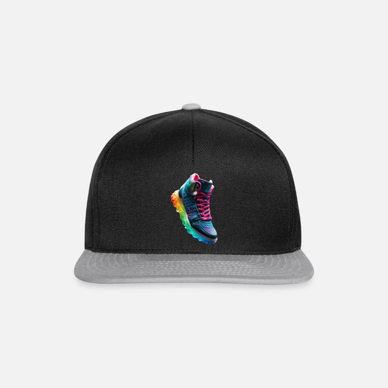 Bunte Schuhe - Snapback Cap - Schwarz/Grau