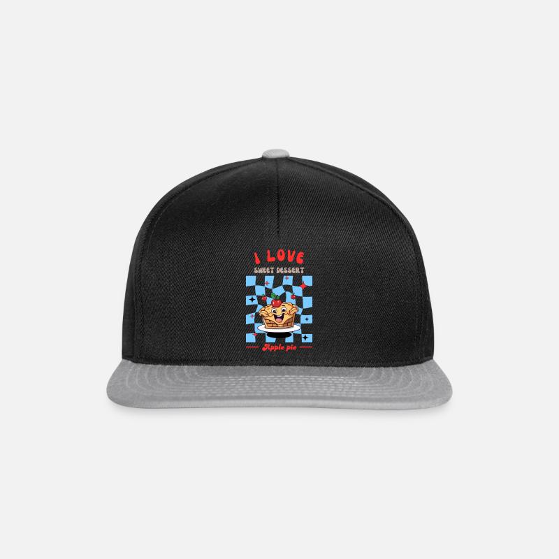 apple pie dessert - Snapback Cap - black/grey