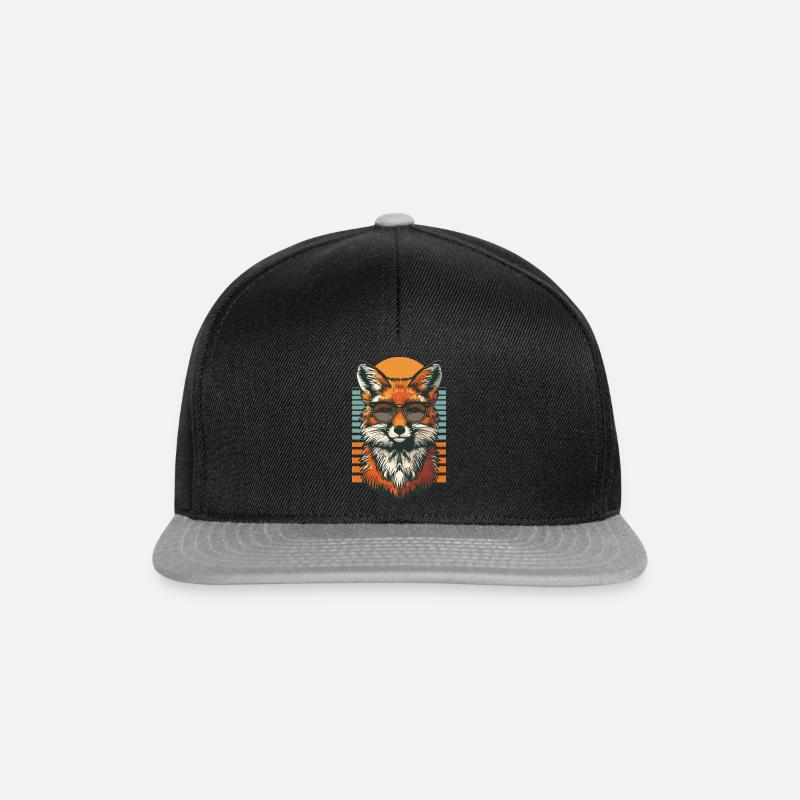 Der Coole Fuchs - Snapback Cap - Schwarz/Grau