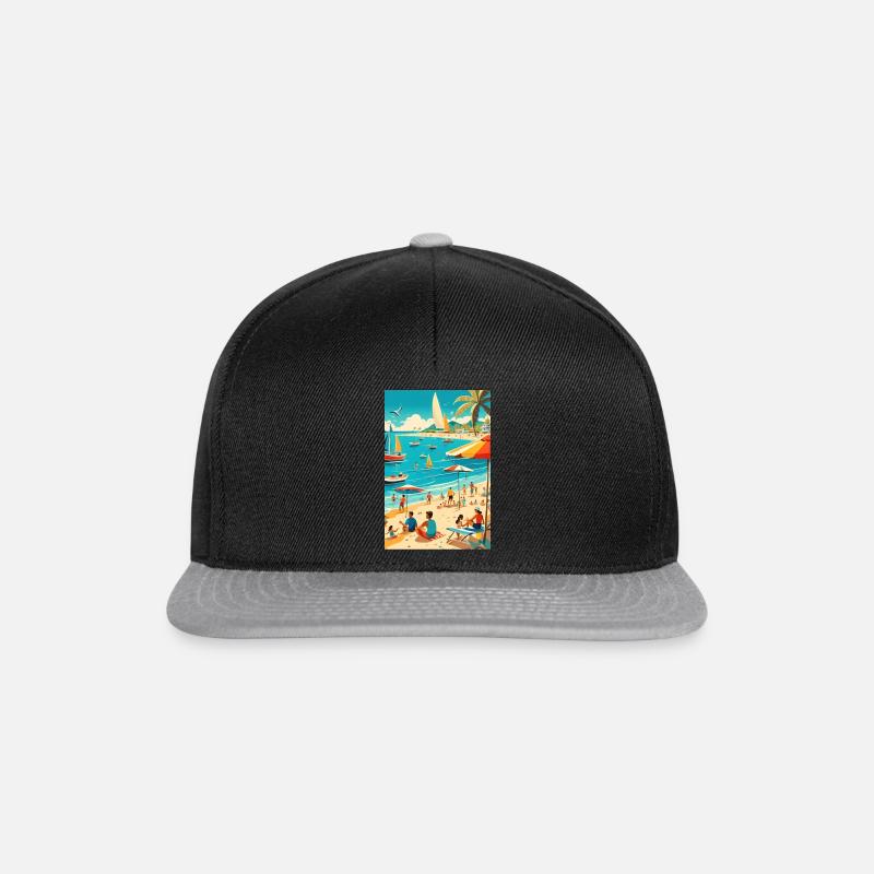 Summer vibes on the beach - Snapback Cap - Schwarz/Grau