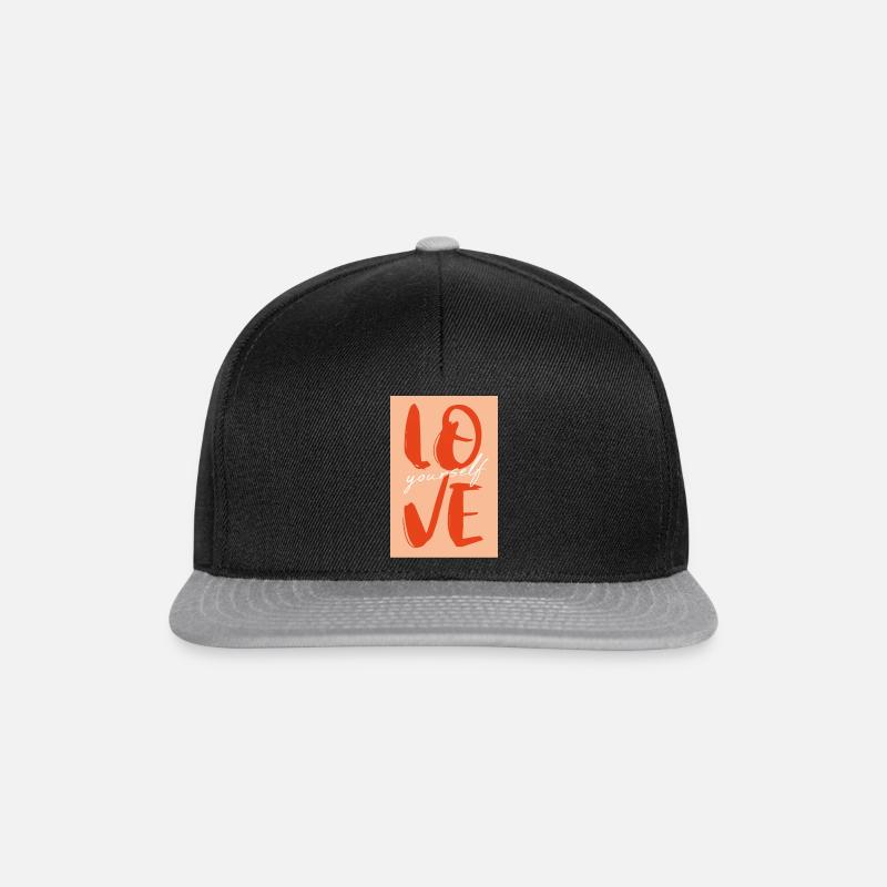 Love Yourself - Snapback Cap - Schwarz/Grau