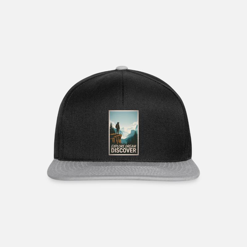Explore Dream Explore - Snapback Cap - Schwarz/Grau