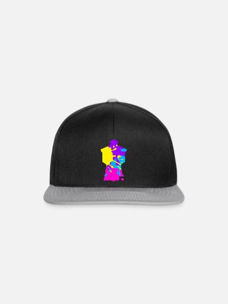 Wasserturm Langeoog bunt - Snapback Cap - Schwarz/Grau