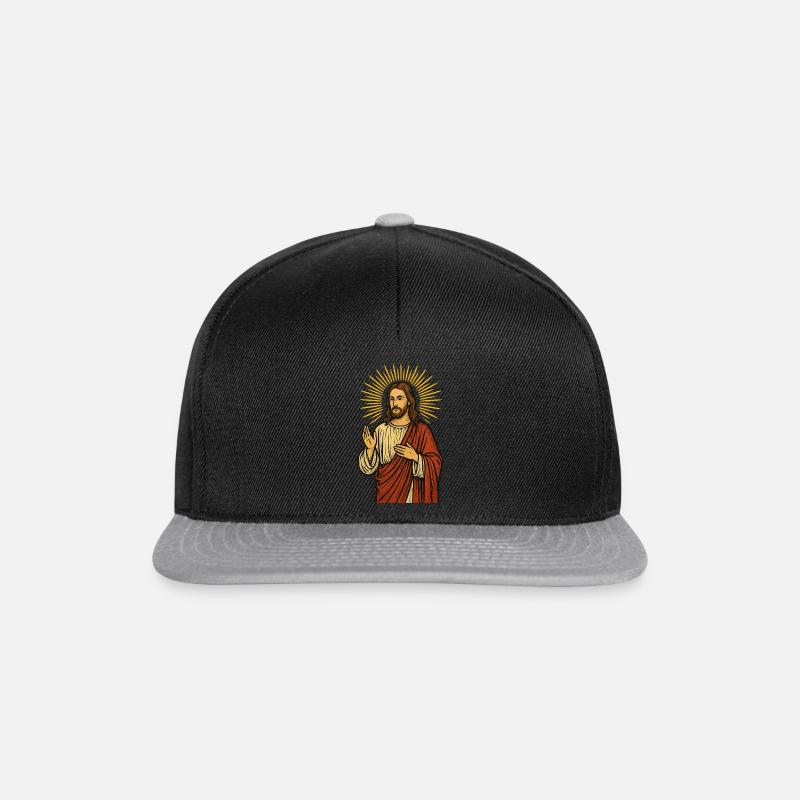 Jesus Christus - Snapback Cap - Schwarz/Grau