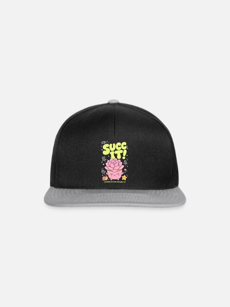 Liebhaber urbaner Sukkulenten - Snapback Cap - Schwarz/Grau