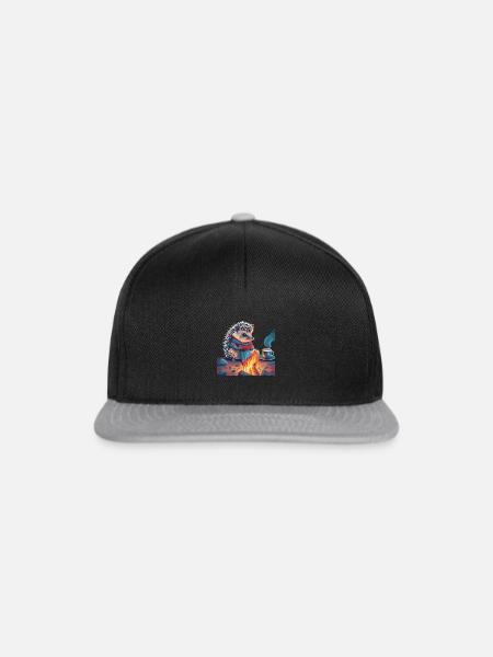 Lagerfeuer - Snapback Cap - Schwarz/Grau