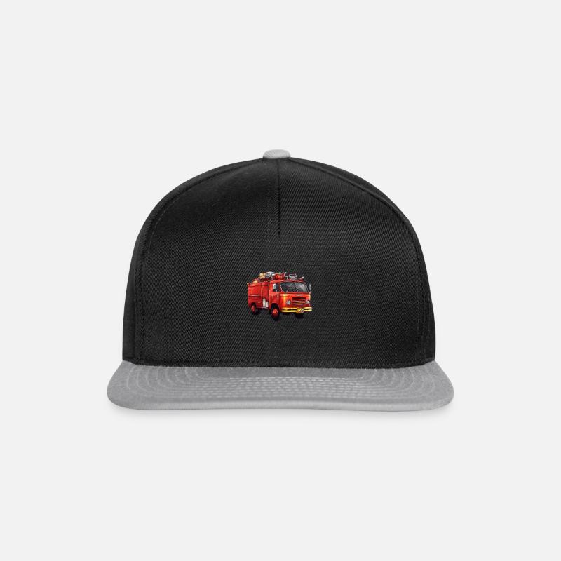 Feuerwehr Oldtimer - Snapback Cap - Schwarz/Grau