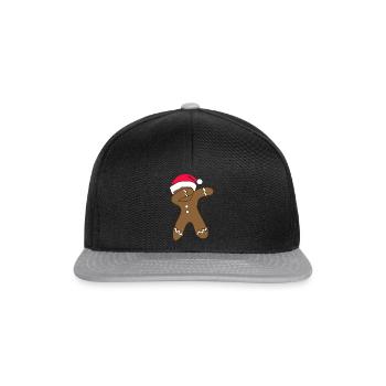bonhomme en pain d'épice pour Noël comme cadeau - Casquette snapback - noir/gris - Devant