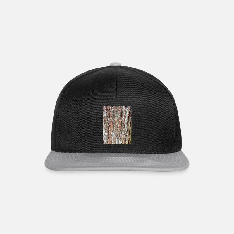 Tree, wood, bark, bark, pattern - Snapback Cap - black/grey