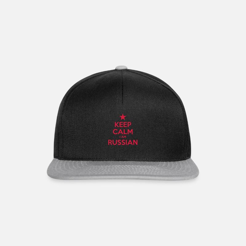 KEEP CALM I AM RUSSIAN - Snapback Cap - Schwarz/Grau