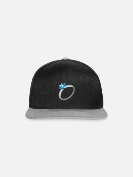 Smiley Ring - Snapback Cap - Schwarz/Grau