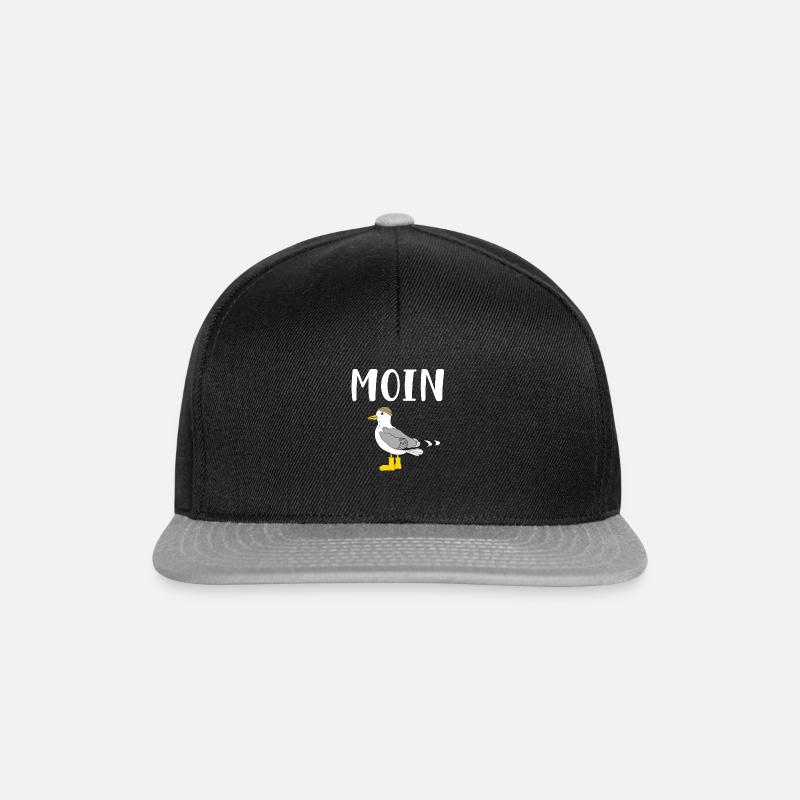 Moin Möwe - Snapback Cap - Schwarz/Grau