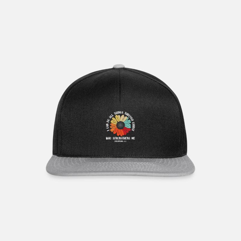 Christliche Sprüche - Snapback Cap - Schwarz/Grau