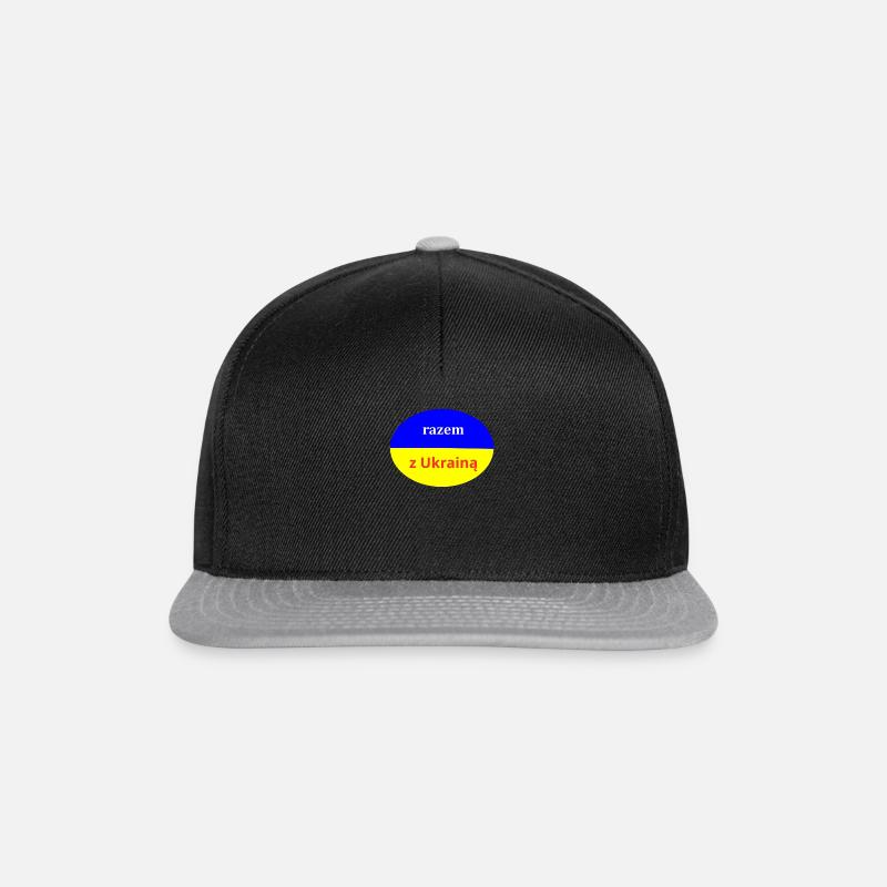 zusammen mit der Ukraine - Snapback Cap - Schwarz/Grau