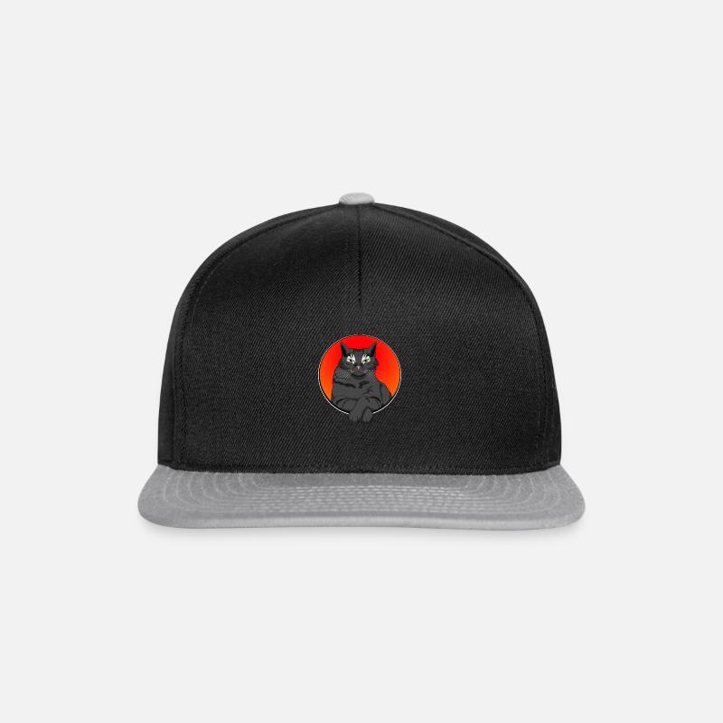 Pattes de chat croisées - Casquette snapback - noir/gris