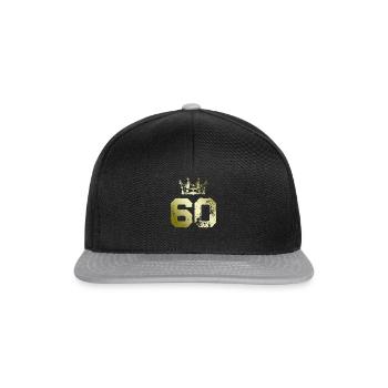 60 Number crown - Snapback Cap - black/grey - Front