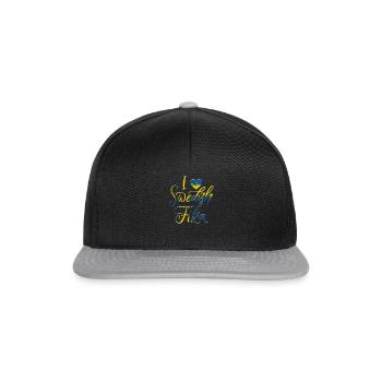 Suède Suède Viking Norden Scandinavie fika - Casquette snapback - noir/gris - Devant