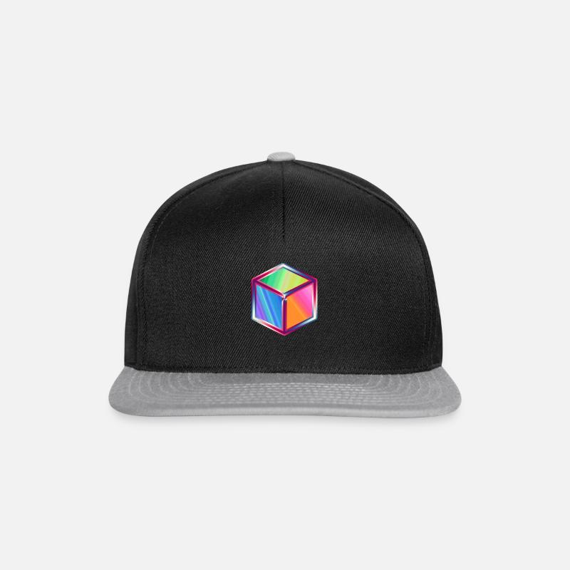 Würfel Bunt - Snapback Cap - Schwarz/Grau