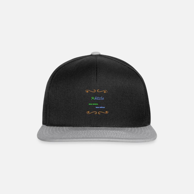 Mätzle - Snapback Cap - Schwarz/Grau