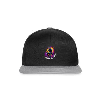 Rock On! Climbing, Rock Climber, Climb - Snapback Cap - black/grey - Front