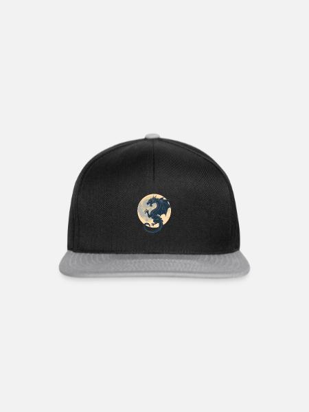 Drachen mond - Snapback Cap - Schwarz/Grau