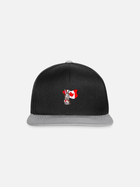 Kanada Hase - Snapback Cap - Schwarz/Grau